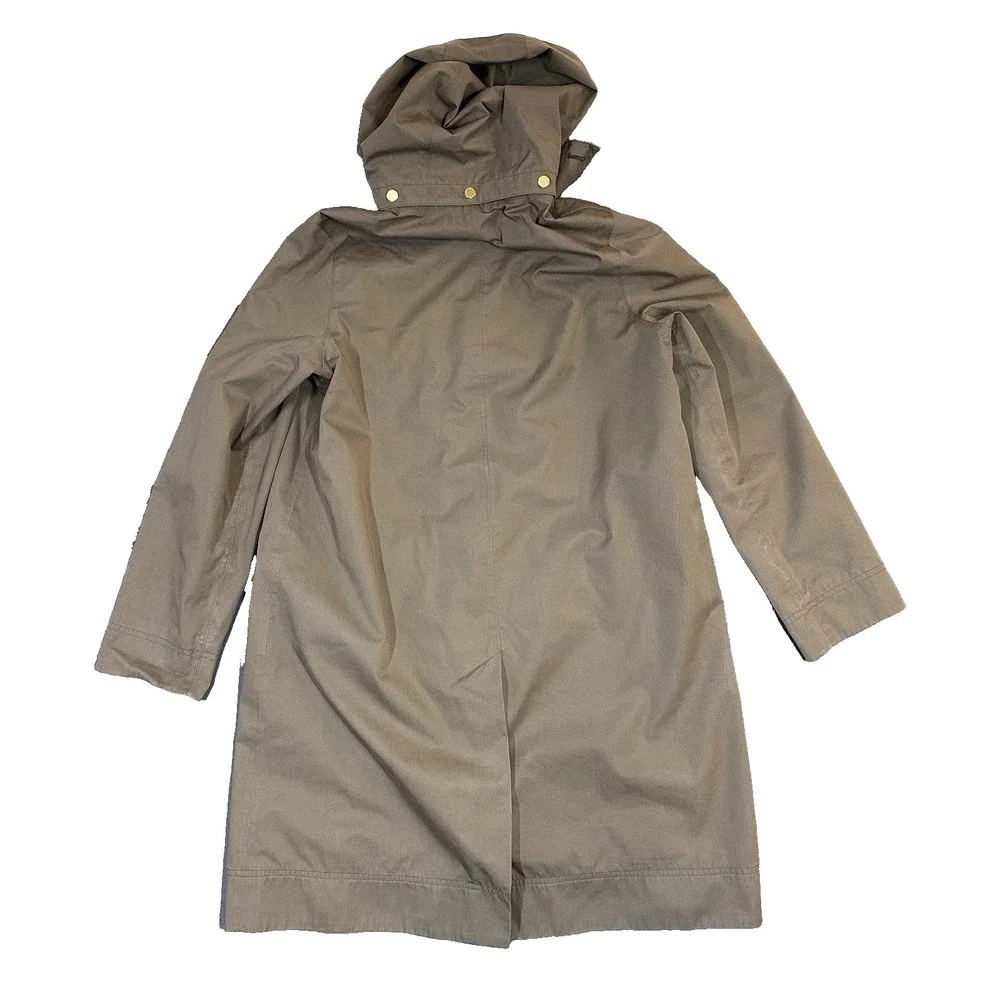Barbour Jacket Mens Beige Lightweight Plaid Lined Hooded US Size 10 UK Size 14